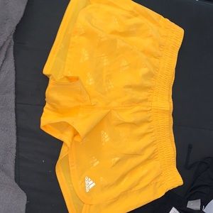 yellow adidas shorts